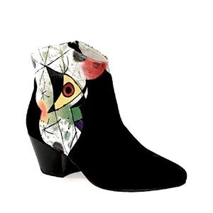 ICON Stacked Heel Ankle Boots | Womens | Leather | Size 6 | NEW